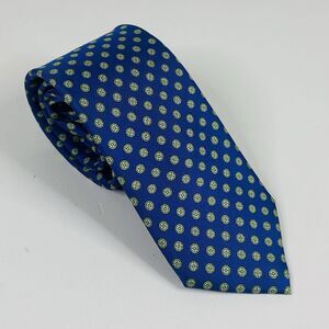 Charles Tyrwhitt 100% Silk Necktie Tie Floral Blue Green 60 x 3 1/4